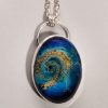 Sterling Silver Memorial Ash Bead - 1  1/8" Oval Bezel Set Cabochon - Image 4