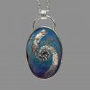 Sterling Silver Memorial Ash Bead - 1  1/8" Oval Bezel Set Cabochon