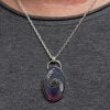 Sterling Silver Memorial Ash Bead - 1  1/8" Oval Bezel Set Cabochon - Image 2