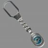Memorial Glass Key Chain, Sterling Silver with 5/8" Glass Cabochon - Image 2