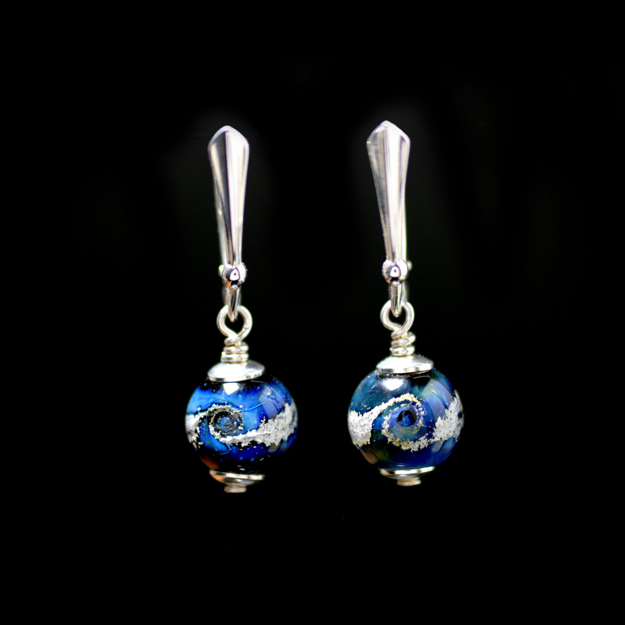 Sterling Silver Memorial Ash Bead Earrings Ash Beads