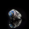 Sterling Silver Filigree "Saddle" Memorial Ash Ring