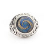 Sterling Silver Filigree "Saddle" Memorial Ash Ring - Image 3